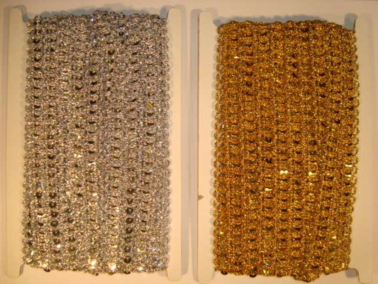 10mts of metallic braid with sequins 18mm wide SP-04