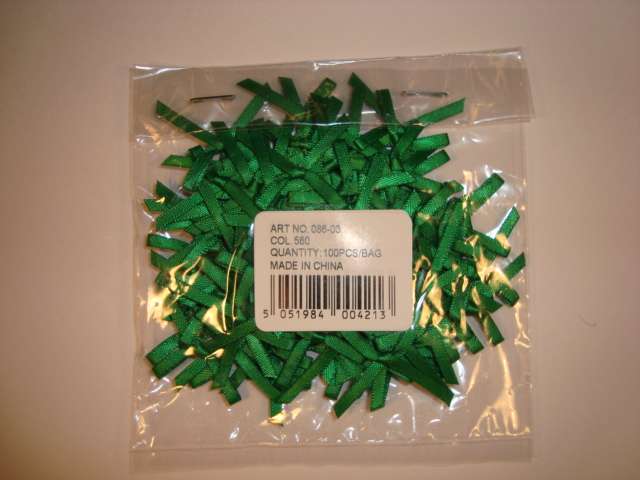100 satin ribbon bows made with 3mm ribbon