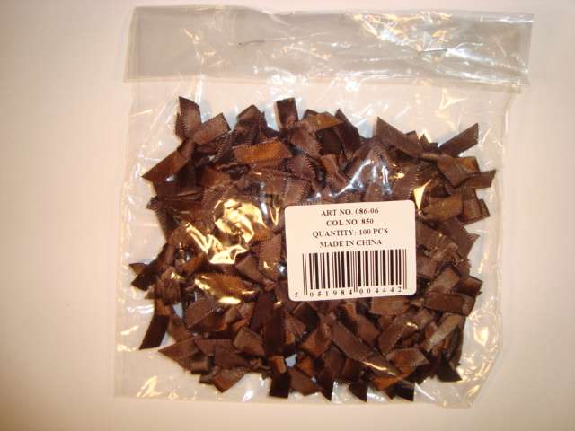 100 satin ribbon bows made with 7mm ribbon
