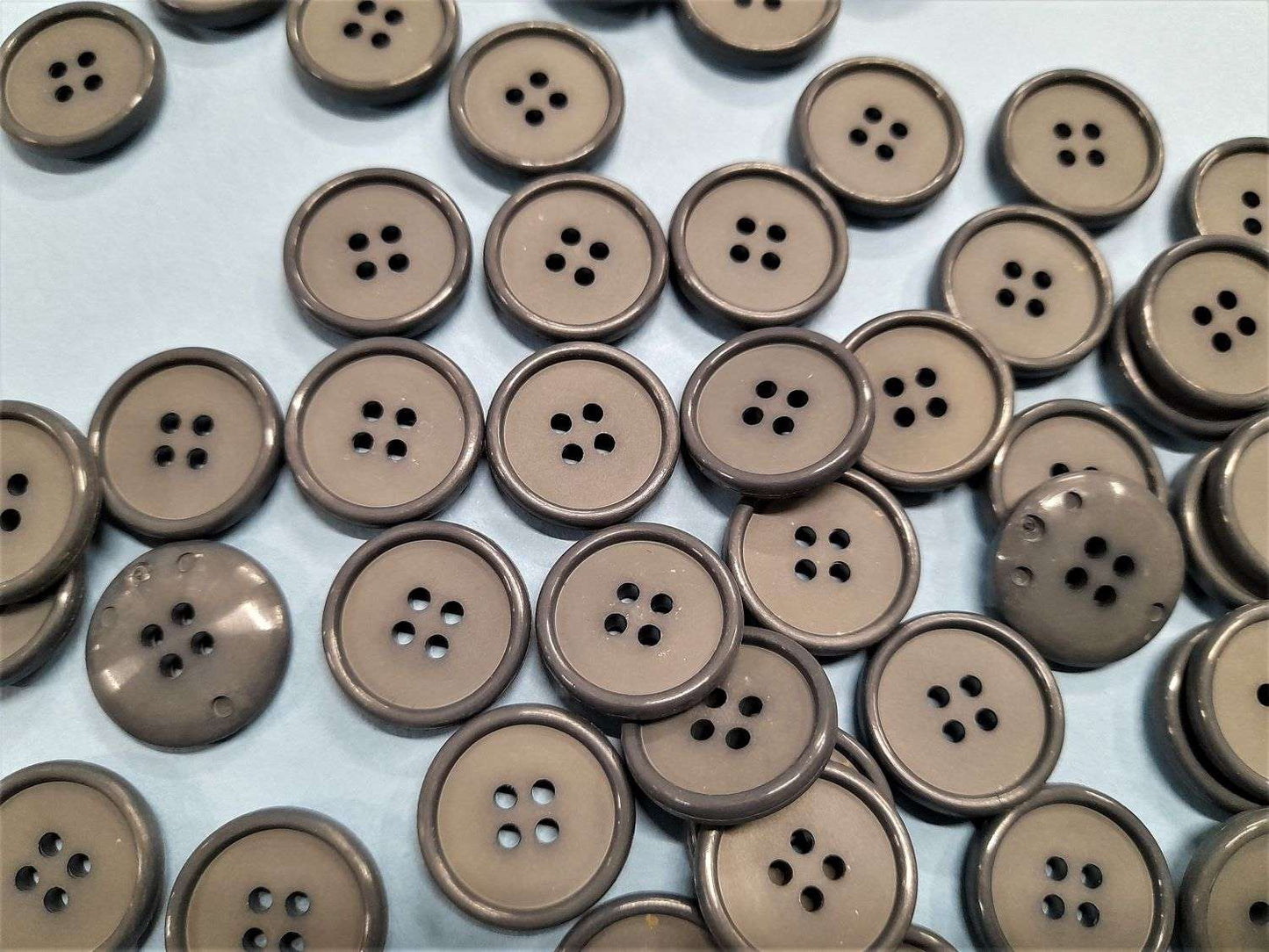 50 grey 4 hole buttons size 20mm clearance