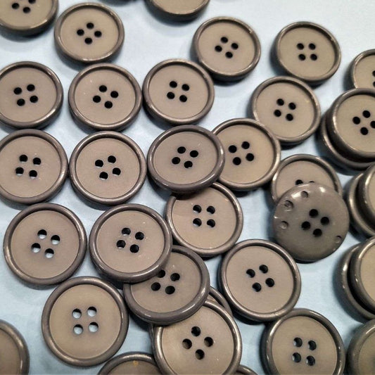 50 grey 4 hole buttons size 20mm clearance