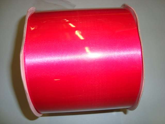 50 metre reel of very wide quality single satin ribbon New Fuchsia 100mm / 4inch wide