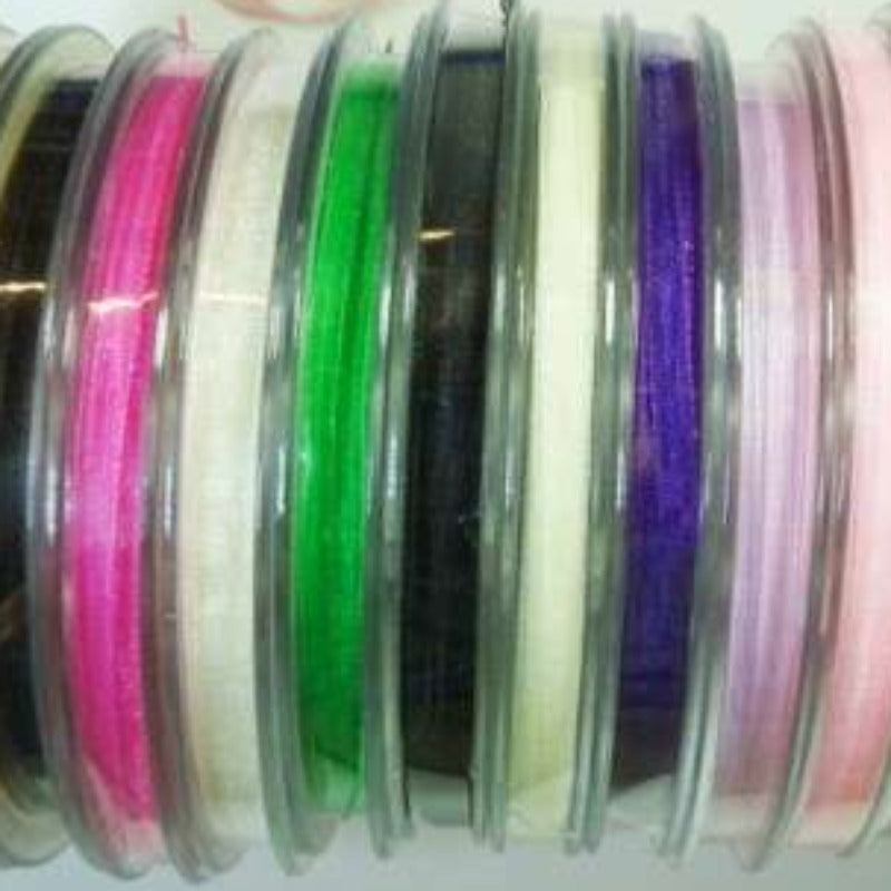 50 metres of 3mm chiffon ribbon choice of colour