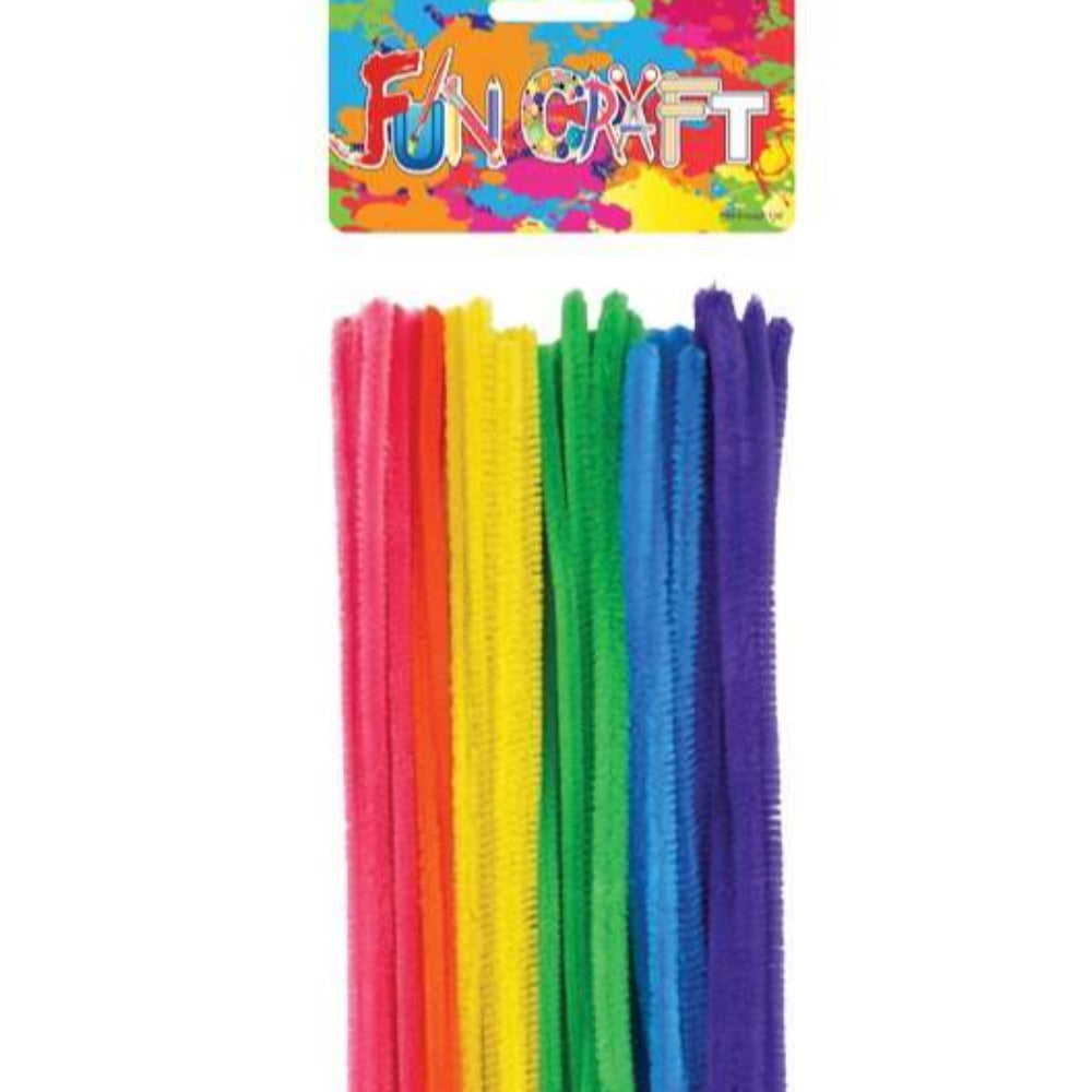 6 cards of chenille wires / pipe cleaners Bright colours
