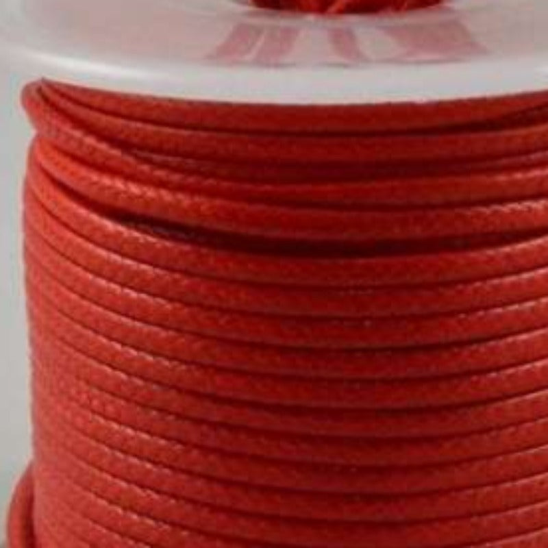 25 metre reel of coloured waxed cord size 2mm choice of colour