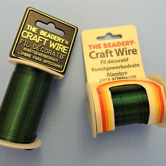 Reel of 27 metres of Craft Wire Emerald Green 24 gauge 0.5mm The Beadery Brand clearance