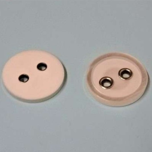 10 white buttons with 2 metal holes size 38mm clearance