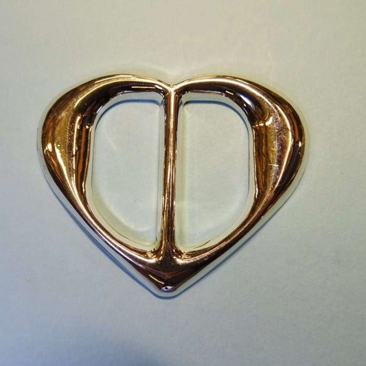 5 silver plastic heart shaped buckles 7cm x 6cm clearance