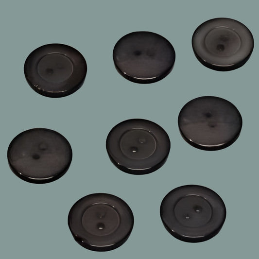 50 shiny dark turquoise 2 hole buttons 22mm clearance