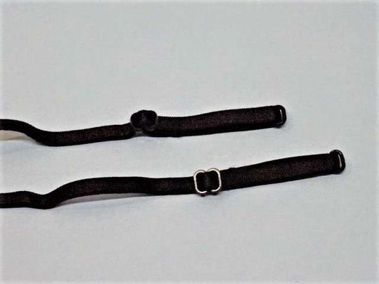 25 pairs of black satin bra straps 40cm long 7mm wide clearance