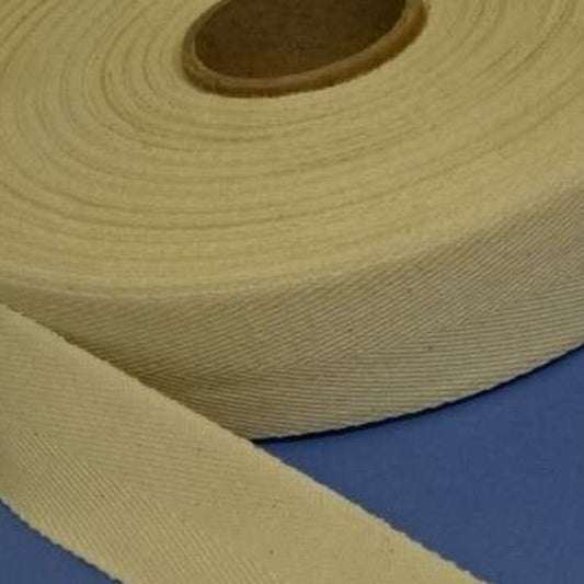 50 metres of cream Cotton webbing size 38mm wide