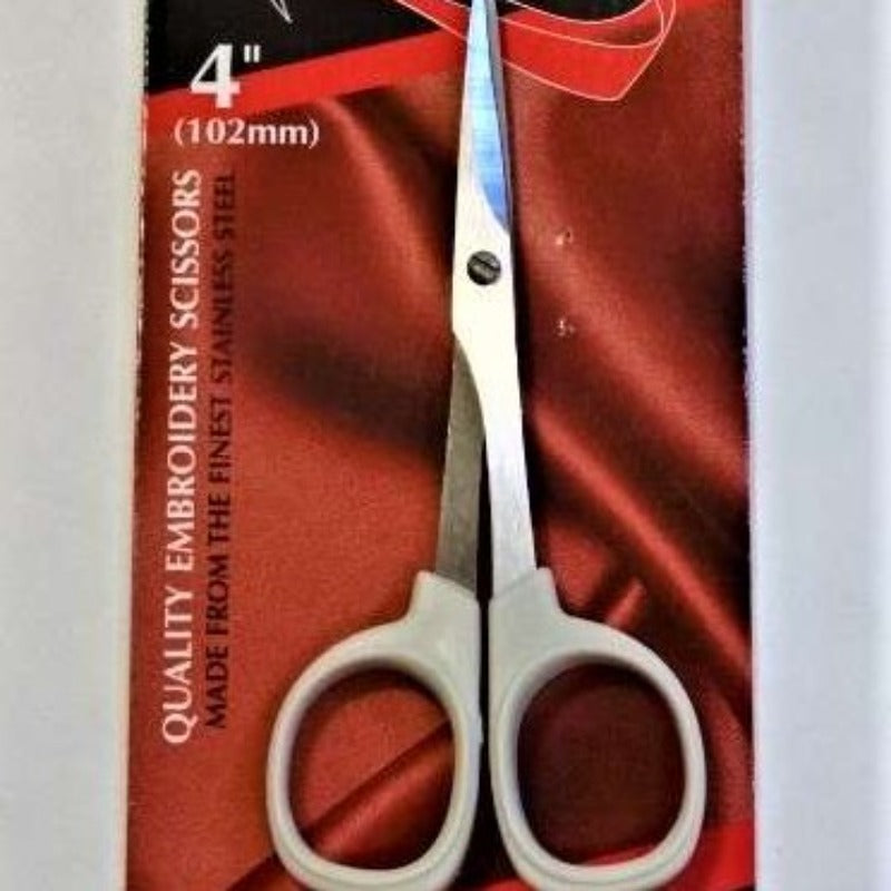 Pair of small embroidery scissors with cream handles size 10cm / 4 inch Janome brand