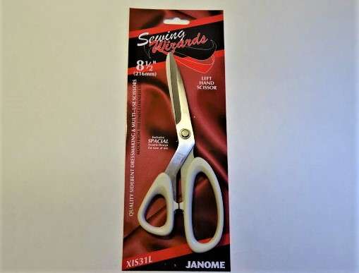 Pair of Left Handed 21cm / 8.5 inch Sewing Wizards Dressmaking Scissors Janome brand