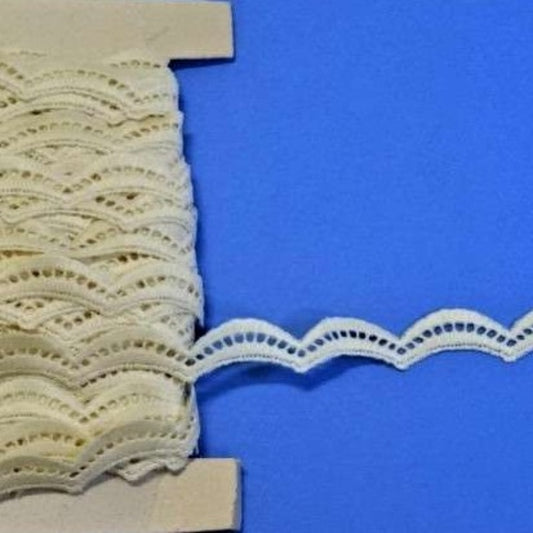 44 metres of cream broderie anglaise up and down design 14mm wide [ made in Austria ] clearance