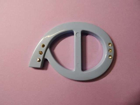 5 light blue buckles with diamantes, 45mm X 68mm clearance