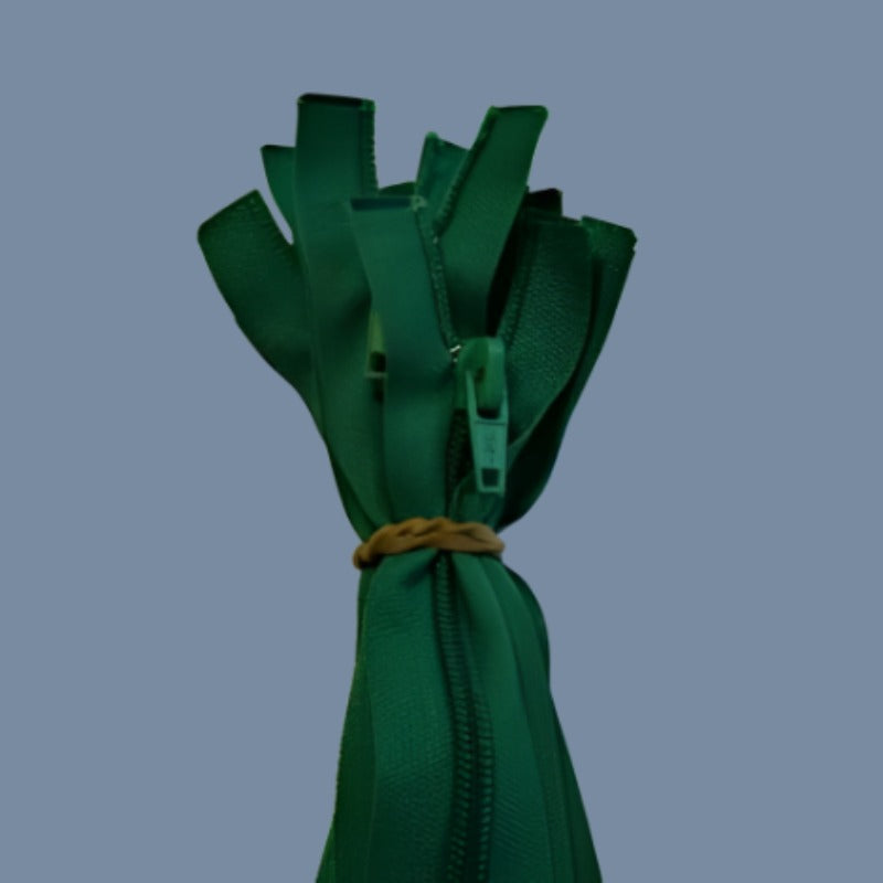 10 nylon open end zips 36cm / 14 inch emerald green clearance