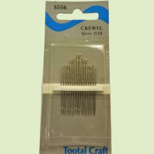 10 cards of 16 hand sewing needles Crewel Embroidery 5/10  Tootal Craft Brand clearance