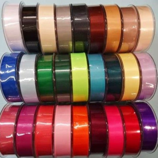 20 metre reel of 25mm double satin ribbon New Colours