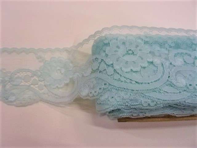 20 metres of light green lace 40mm wide clearance