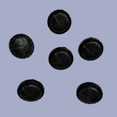 100 leather look very dark green with stitched edge design shank buttons size 22mm clearance