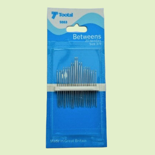 10 cards of 20 hand sewing needles Betweens 3/9  Tootal Craft Brand clearance
