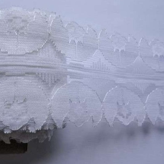 20 metres of ivory flower design lace double sided 65mm clearance