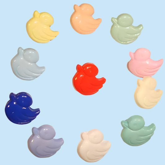 100 duck shape buttons Size 12mm X 14mm choice of colour