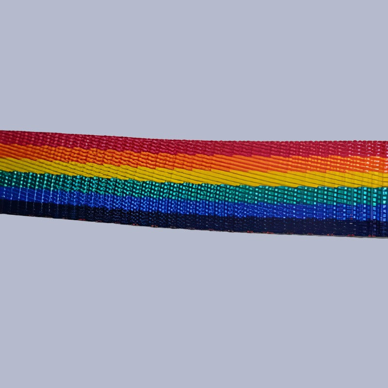 50 metres of Rainbow coloured strong polypropylene webbing 25mm