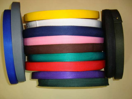 50 metres of coloured strong polypropylene webbing 25mm wide