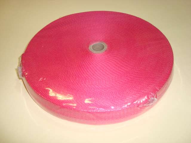 50 metre reel of soft Herringbone webbing Acrylic 25mm wide choice of colour