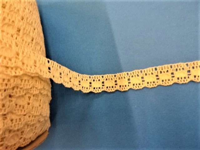 300 metres approximately  metre reel of cream lace 16mm wide clearance