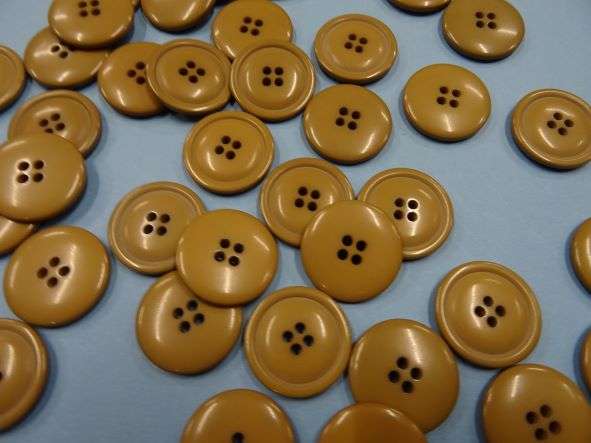 50 beige 4 hole buttons size 23mm clearance