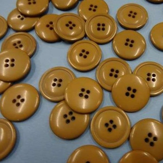 50 beige 4 hole buttons size 23mm clearance