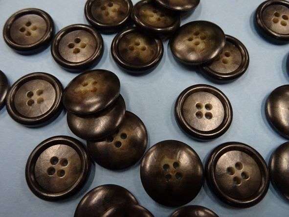 50 dark brown fawn 4 hole buttons size 21mm clearance