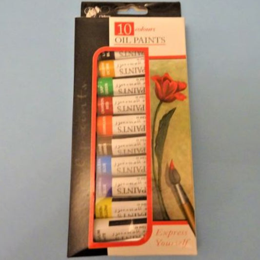 Pack of 10 colour tubes of oil paints