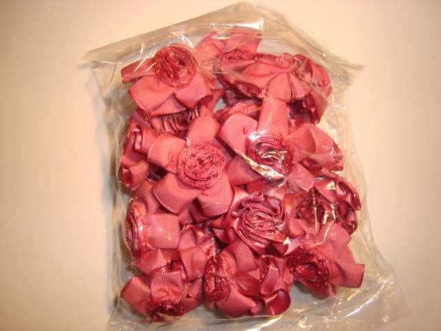 20 ribbon rosettes size 35mm choice of colour
