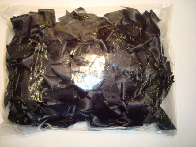 100 satin ribbon bows made with 15mm ribbon choice of colour