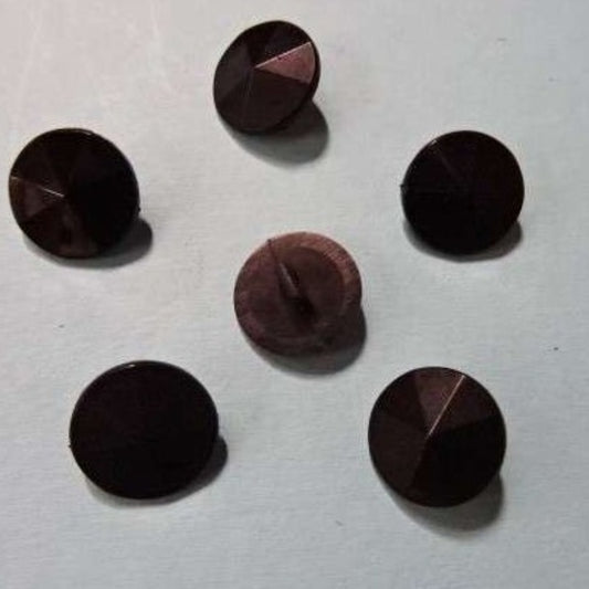 100 black shank buttons faceted 15mm clearance