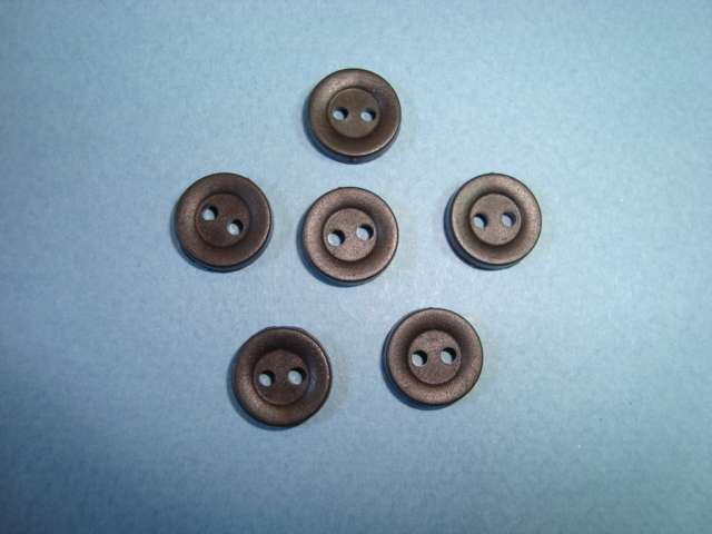 100 small buttons 2 hole black 12mm clearance