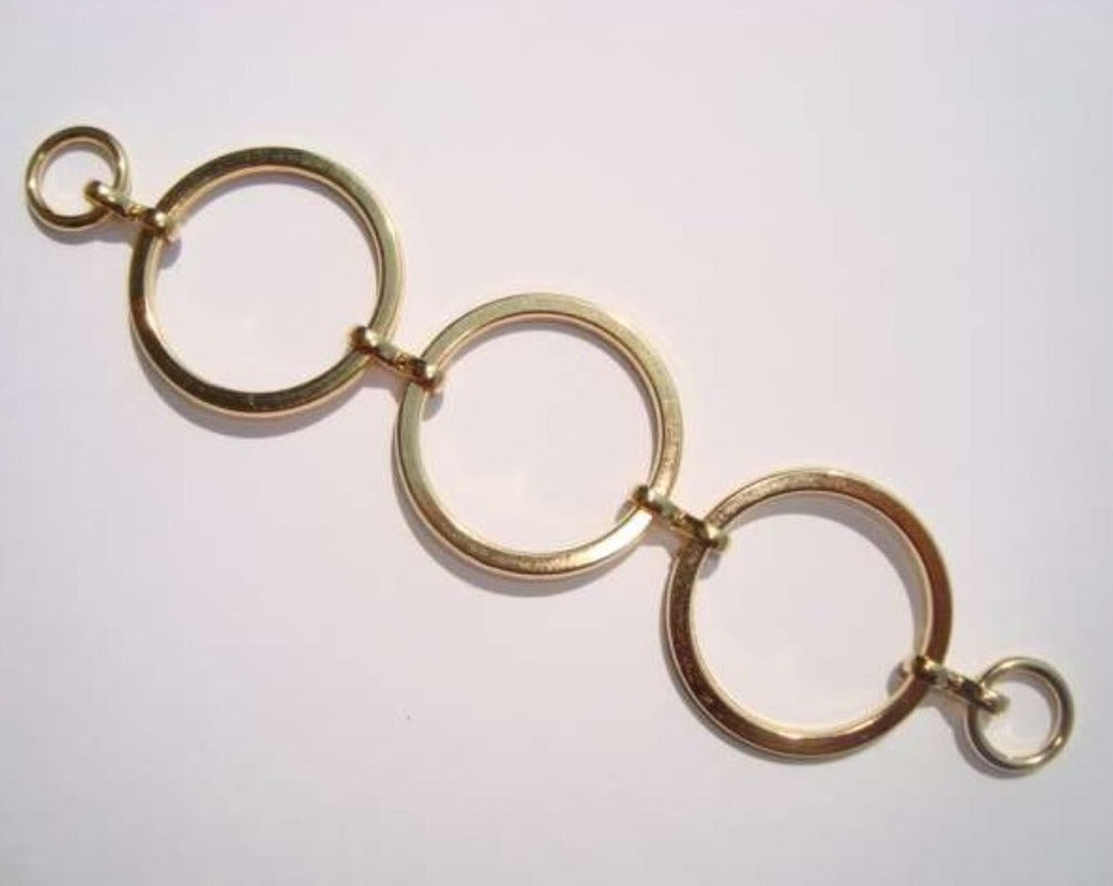 10 metal ring trims gold colour 15.5cm long 35mm rings clearance