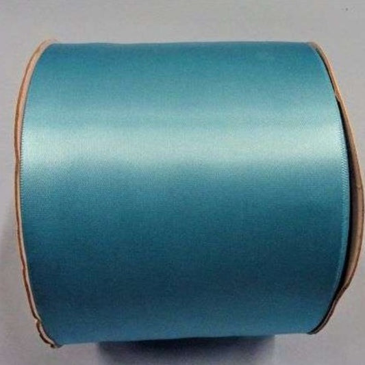 50 metre reel of Turquoise very wide single satin ribbon 100mm / 4inch SR1213