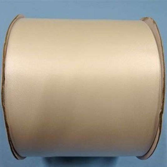 50 metre reel of White very wide single satin ribbon 100mm / 4inch  SR1213