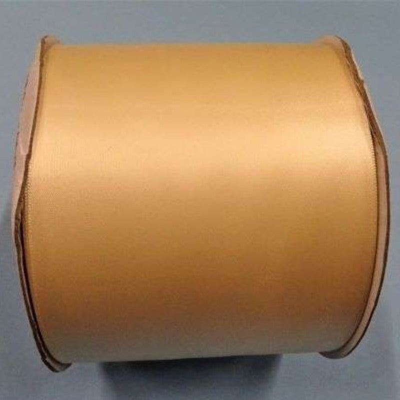 50 metre reel of Cream very wide single satin ribbon 100mm / 4inch SR1213