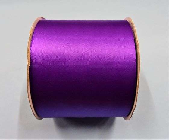 50 metre reel of Purple very wide single satin ribbon 100mm / 4inch SR1213