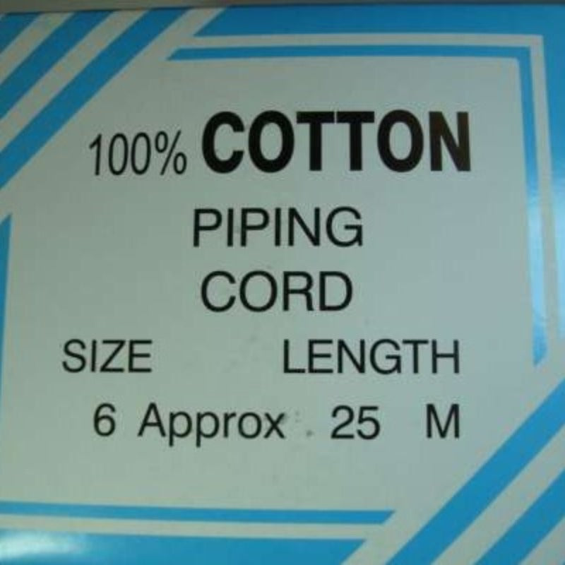 Cotton piping cord in a Box choice of size
