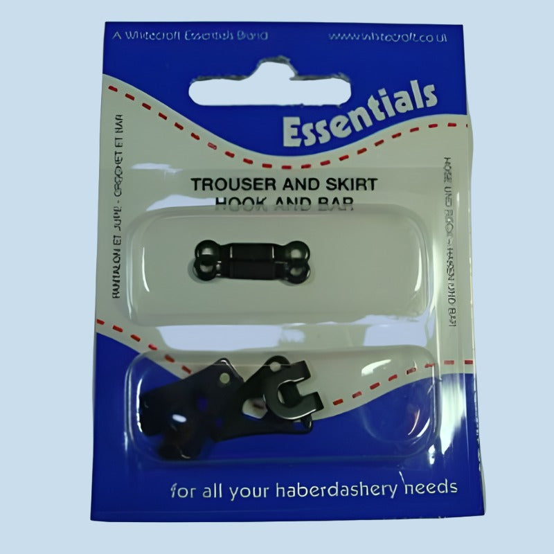 10 cards of 2 sets Trouser hooks and bars choice of colour Whitecroft Brand