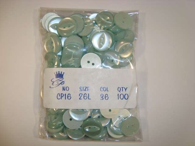 100 Fish Eye buttons 26 line size 16mm