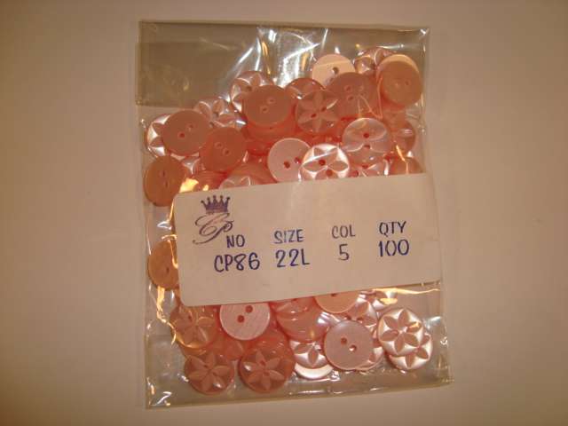 100 star type buttons 22 line size 14mm