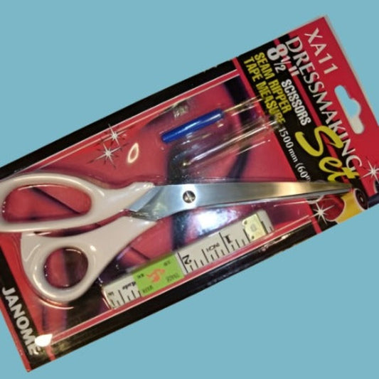 XA11 dressmaker scissors tape & unpick set Janome Brand