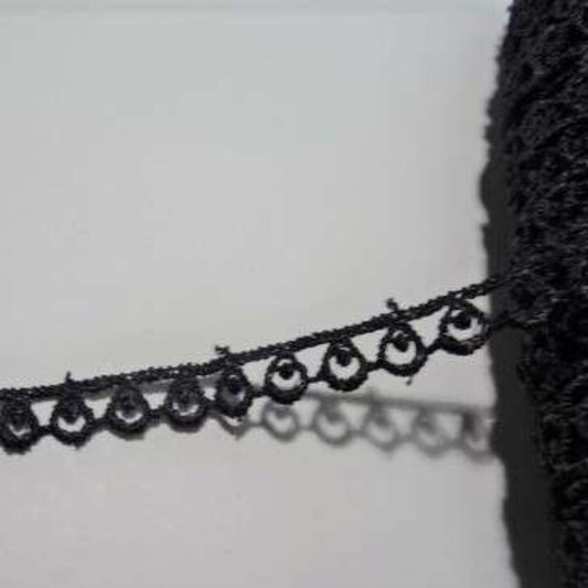 100 metres of guipure lace black 9mm wide clearance